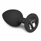 EasyToys Diamond silikona anālais spraudnis Small Black – 7 cm – melns — Foto 1