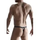 Vyriškas gumos komplektas – T-marškiniai su puošmenomis ir 2 porų stringai – juodas – XXL/XXXL Photo