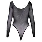 Cottelli Fantasy võrkbodi dekoratiivkividega – must – S/L Photo