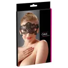Cottelli Collection Black Embroidered Eye Mask with Lace Ribbon — Photo 1