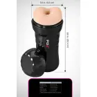 Анальный мастурбатор PDX Extreme Wet Bussies Model Intimate System – 20.8 cm – черный — Фото 6