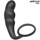 Addicted Toys Silicone Intimate Plug with Ring Model 4 – 9 cm – Black — Photo 2