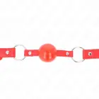 KINK TPE bumbiņas knevelis 4cm ar Rojo slēdzeni – sarkans — Foto 3