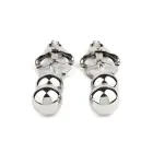 Mr. Steel Clover Nipple Clamps with Weights – Silver — Photo 5