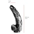 Dildorama 515 Line reālistisks dildo – 33 cm (13″) – Melns — Foto 3