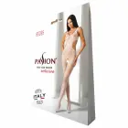 Passion BS085 Seamless Geometric Pattern Catsuit – White – M — Photo 4