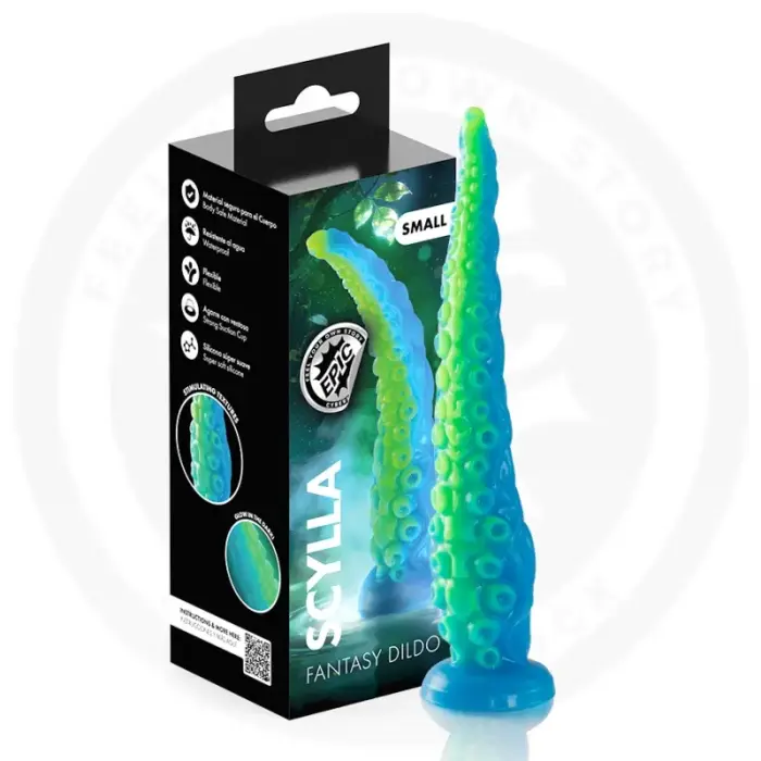 EPIC Scylla Fluorescent Tentacle – silikoninis intyminis modelis – fluorescencinis – mažas – 25 cm