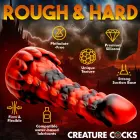 Demon Rising zvīņains pūķa dildo – 20 cm (8″) – sarkans/melns — Foto 8