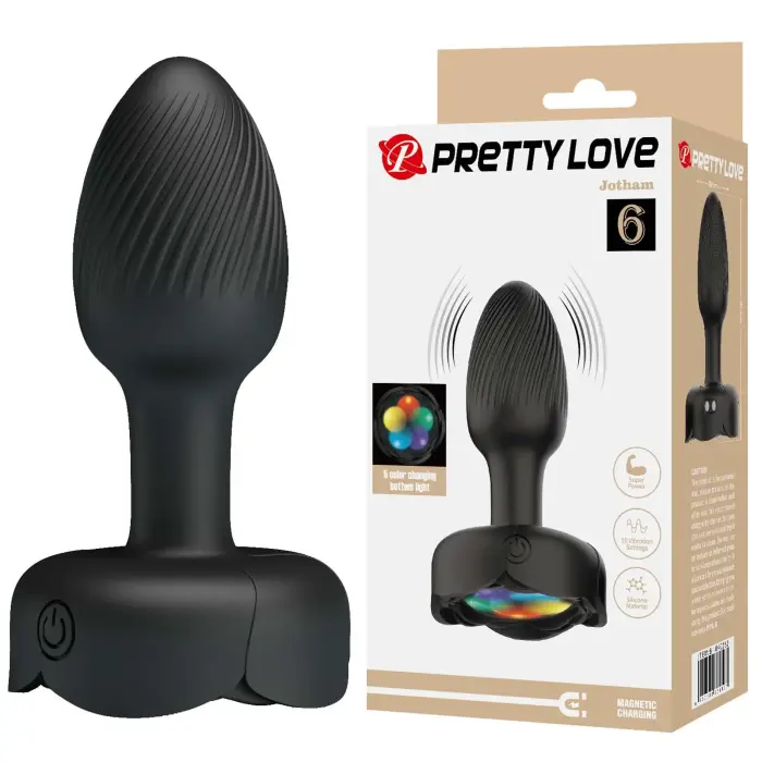 Pretty Love Jotham – vibrating anal plug – textured – 12 programs
