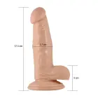 LoveToy Real Extreme Dildo – realistlik dildo – PVC – lihatooni – 17,8 cm — Foto 4