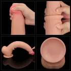 LoveToy – дилдо king size со скользящей кожей из двух слоёв – телесный – 34,3 см — Фото 21