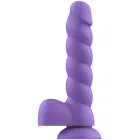 Playhouse Spiral Tease vibrating dildo with remote – silicone – L – purple — Photo 3