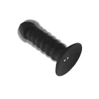 Vibrating Textured Anal Plug with Suction Cup – 11 cm – Black — Photo 2