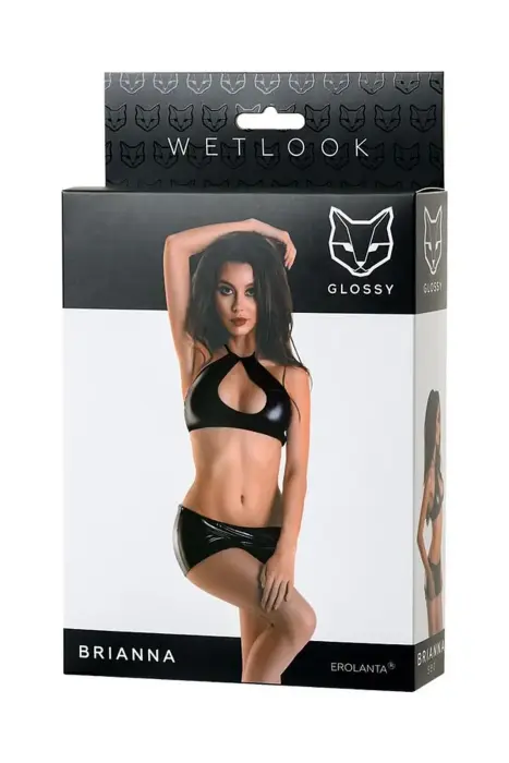 Wetlook Shiny Set BRIANNA – Black – XL Photo