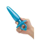B-Vibe Sleek Plug – 18 cm – Tirkīza – Blue Foto 5