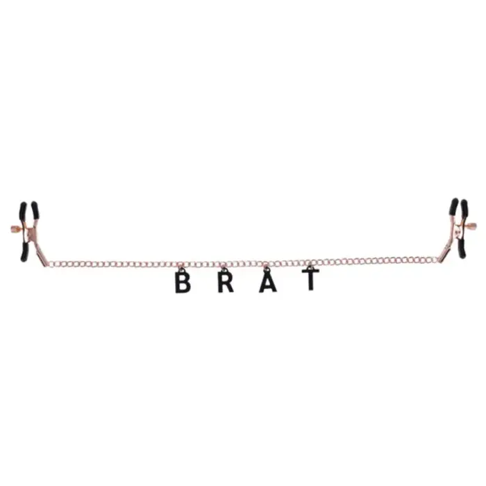 Sportsheets Sex & Mischief Brat Adjustable Tension Nipple Clamps – Rose Gold