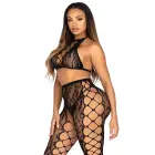 Crop Top & Crotchless Tights Set – Black – One Size — Photo 3