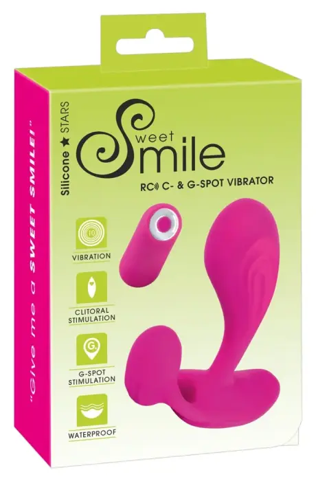 Sweet Smile вибратор для клитора и точки G с пультом управления – 11 cm (4.3″) – розовый