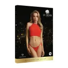 Festive Rhinestone Top and Thong Set – Red – One Size — Photo 1