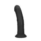 Divu blīvumu silikona izliekts reālistisks dildo ar piesūcekni – melns – 18,5 cm — Foto 6