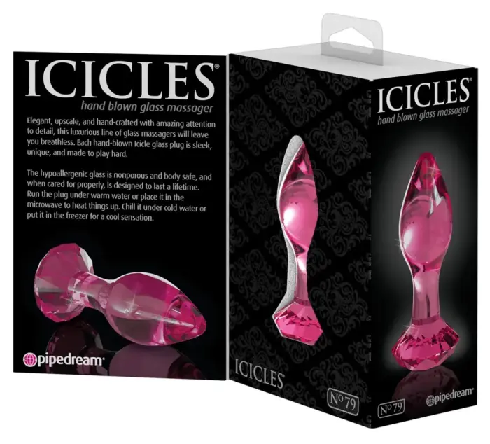 Icicles № 79 – Конусообразный дилдо – 9 см – Pink Фото num