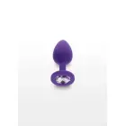 TOYJOY Diamond Booty Jewel analinis kištukas – 7 cm – Violetinis — Nuotrauka 3
