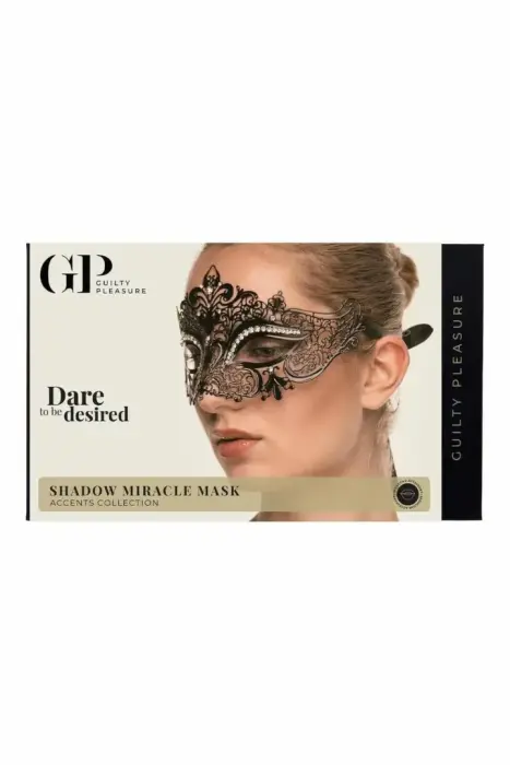 Guilty Pleasure Shadow Miracle Mask – барочная металлическая маска для глаз – стразы – чёрная