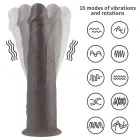 Divslāņu platīna silikona rotējošs dildo – 23 cm (9″) – Rozā — Foto 5