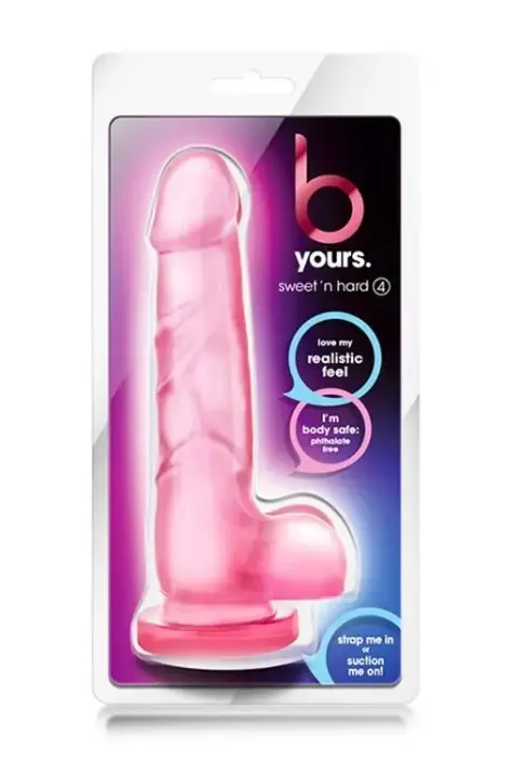 B YOURS SWEET N HARD dildo – 19 cm (7.5″) – Rozā
