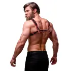 Fetish Submissive Attitude Men's Chest Harness – Black/Red – One Size — Photo 9