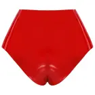 LateX strap-on reālistiskas dildo biksītes – 15 cm (5.9″) – Sarkans — Foto 8