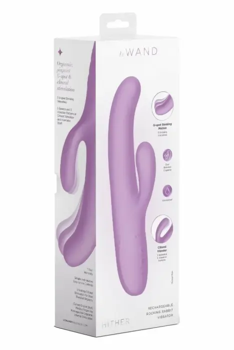 Le Wand Hither – šūpojošais trušu vibrators, divkāršā kustība, ūdensizturīgs – rozā