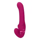 Ai Be dirželių Strap-On Vibratorius su Dviguba Vibracija ir Oro Pulso Klitorio Stimuliatoriumi – Rožinis — Nuotrauka 10