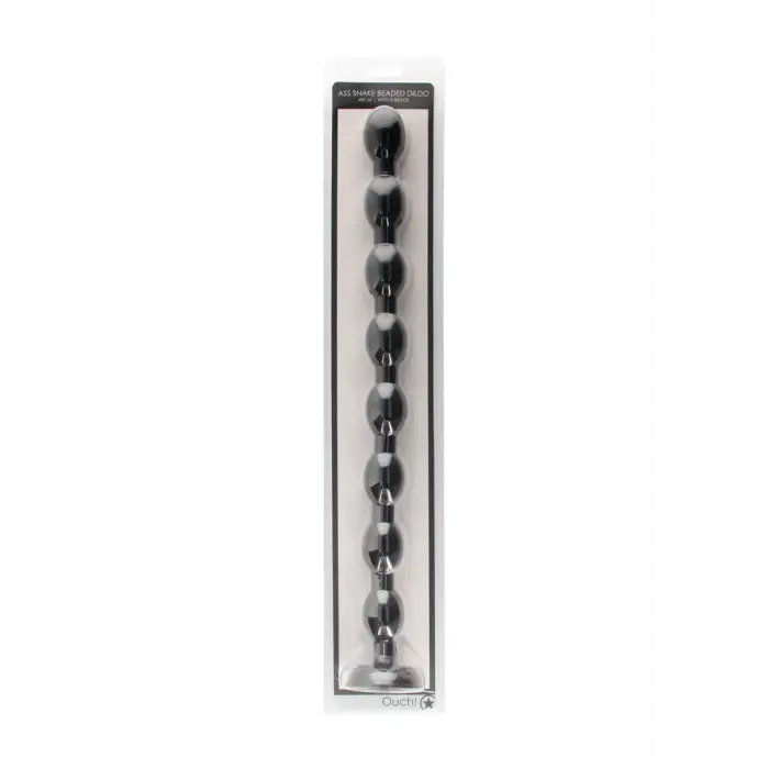 Ass Snake Beaded Dildo – 19 cm (7.5″) – Black