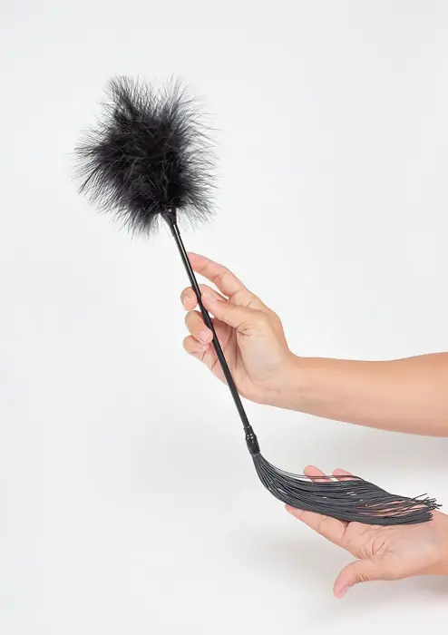 Feather Tickler & Whip – Black