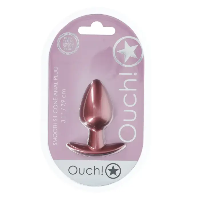 Smooth Silicone Anal Plug – 7.9 cm (3.1″) – Rose Gold