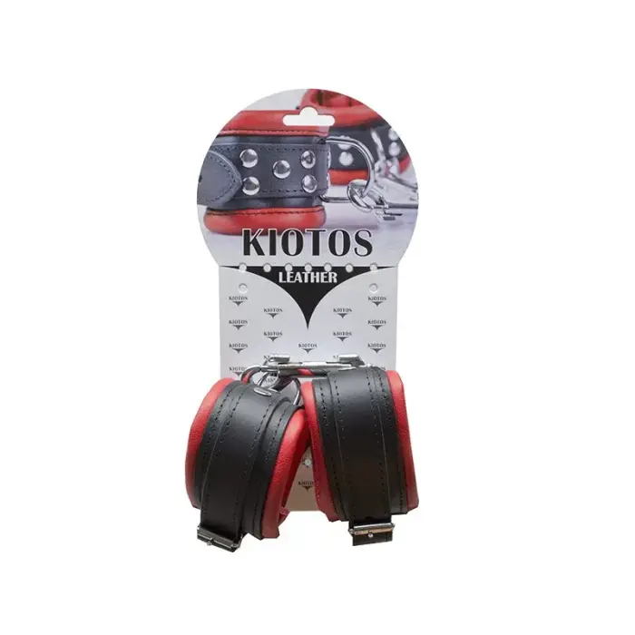 Leather Anklecuffs Red - 5 cm Photo