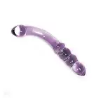 Stikla purpura izliekts dildo – 17.5 cm (7″) — Foto 1