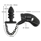 Black Velvets Cock cage with butt plug and ball ring – Black — Photo 8