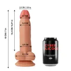 CYBERSILICOCK Jude Ultra Soft Liquid Silicone dildo – 18 cm (7″) – nahavärv — Foto 2