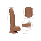 Dual Density Realistic Dildo with Suction Cup – 16 cm (6.25″) – Brown — Photo 3
