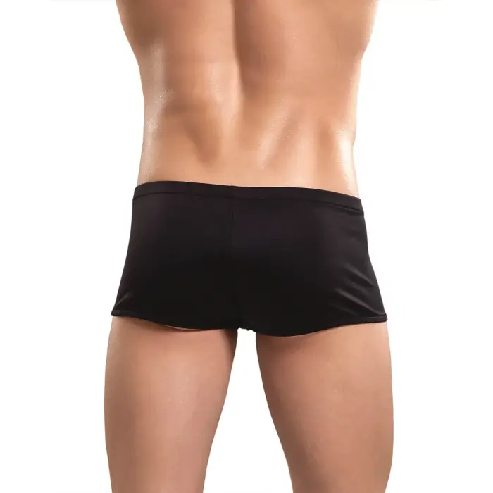 Bone Yard Zipper Boxer Shorts with Cock Ring – Black – L/XL
