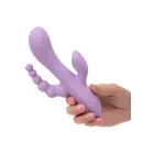 Elastīgs Triple Rumbler vibrators – 18 cm (7″) – violets Foto 7