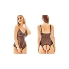 Harietta võrkbodi täpstrükiga ja pärlite kaunistusega – must – L/XL Photo