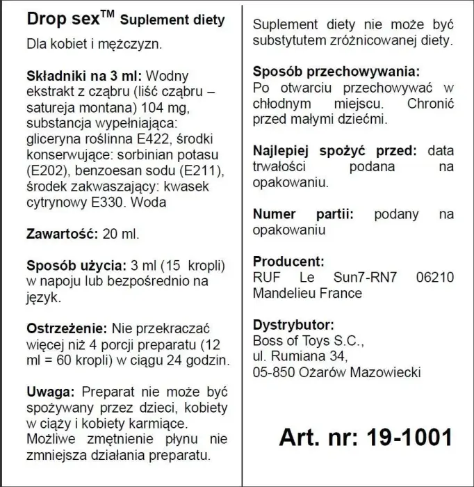 Drop Sex stimulējoši uzbudinoši pilieni – 20 ml Foto 2