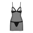 Obsessive Chemise with Open Cups – Black – L/XL Photo
