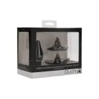 Maināms noapaļots anālais spraudņu komplekts – M – 10 cm (3.9″) – Melns — Foto 1