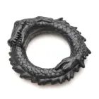 Black Caiman - Silicone Cock Ring - Black — Photo 3