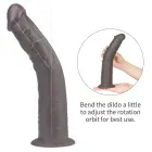 Dual Layered Platinum Silicone Rotator Dildo – 25 cm (10″) – Clear — Photo 9