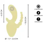 Cuties Mini Triple vibraator – 13 cm (5″) – kollane — Foto 11